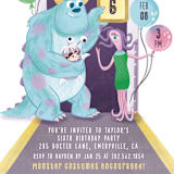 "Disney and Pixar's Monster's Inc Party Door" - Children's Birthday Party Invitations in Roar by curiouszhi - Detail