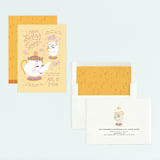 "Disney Enchanted Beauty And The Beast Tea Party" - Children's Birthday Party Invitations in Lemonade by Rebecca Smith - Assembled