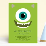 "Disney and Pixar's Monster Mike" - Children's Birthday Party Invitations in Seaweed by Orasie - Front