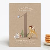 "Disney's Bambi Our Deerest" - Children's Birthday Party Invitations in Fawn by Hudson meet Rose - Front