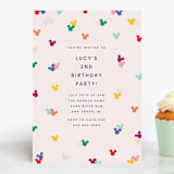 "Disney's Mickey Confetti" - Children's Birthday Party Invitations in Bold by Ellen Schlegelmilch - Front