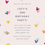 "Disney's Mickey Confetti" - Children's Birthday Party Invitations in Bold by Ellen Schlegelmilch - Detail