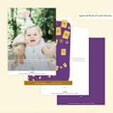 "Disney's Tangled Floral Birthday Invite" - Children's Birthday Party Invitations in Lilac by Katherine Dietz - Back of Card Options