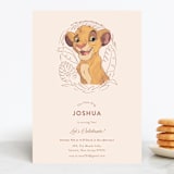"Simba from Disney's The Lion King" - Children's Birthday Party Invitations in Bamboo by Teju Reval - Front