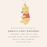 "Disney's Pooh Bear Birthday" - Children's Birthday Party Invitations in Clay by Itsy Belle Studio - Detail
