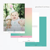 "Belle from Disney's Beauty And The Beast" - Children's Birthday Party Invitations in Teal by Lori Wemple - Back of Card Options