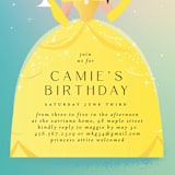 "Belle from Disney's Beauty And The Beast" - Children's Birthday Party Invitations in Teal by Lori Wemple - Detail