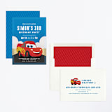 "Disney and Pixar's Cars Kachow" - Children's Birthday Party Invitations in Sky by Carly Reed Walker - Assembled