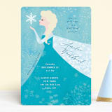 "Disney Elsa's Snowflakes" - Children's Birthday Party Invitations in Frost by Holly Whitcomb - Front