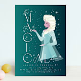 "Disney's Elsa It's A Magical Time" - Children's Birthday Party Invitations in Ice by Ana de Sousa - Front