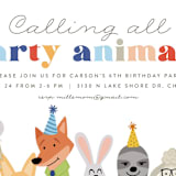 "Disney's Zootopia Friends" - Children's Birthday Party Invitations in Sugar by Jessie Steury - Detail