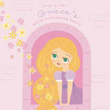 "Disney's Rapunzel Tower" - Children's Birthday Party Invitations in Strawberry by Angela Thompson - Detail