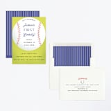 "baseball" - Children's Birthday Party Invitations in Grass by Becky Nimoy - Assembled