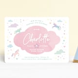 "Unicorn Dreams" - Children's Birthday Party Invitations in Bubblegum by Jennifer Wick - Front