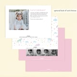 "Unicorn Dreams" - Children's Birthday Party Invitations in Bubblegum by Jennifer Wick - Back of Card Options