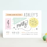 "Details details" - Children's Birthday Party Invitations in Cotton Candy by Jennifer Wick - Front