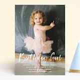 "Typography Clouds" - Children's Birthday Party Invitations in Cloud by Simona Camp - Front