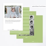 "Frosty" - Children's Birthday Party Invitations in Lime by Brianne Larsen - Back of Card Options