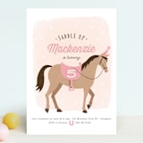 "Saddle Up" - Children's Birthday Party Invitations in Rose by Karidy Walker - Front