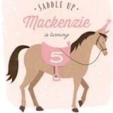 "Saddle Up" - Children's Birthday Party Invitations in Rose by Karidy Walker - Detail