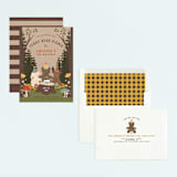 "Teddy Bear Picnic" - Children's Birthday Party Invitations in Sun by Susan Moyal - Assembled