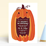 "Eat, Drink, and be Scary" - Children's Birthday Party Invitations in Vanilla Spice by Rebecca Smith - Front