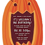 "Eat, Drink, and be Scary" - Children's Birthday Party Invitations in Vanilla Spice by Rebecca Smith - Detail