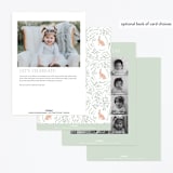 "Hop on Over II" - Children's Birthday Party Invitations in Mint by Hallie Fischer - Back of Card Options