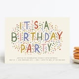 "Sprinkle Dots" - Children's Birthday Party Invitations in Brights by Inkblot Design - Front