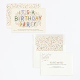 "Sprinkle Dots" - Children's Birthday Party Invitations in Brights by Inkblot Design - Assembled