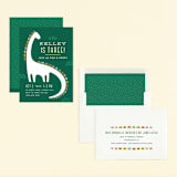 "Dinotastic" - Children's Birthday Party Invitations in Palm by Laura Hankins - Assembled