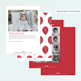 "Bear" - Children's Birthday Party Invitations in Red Candy by Remioni - Back of Card Options