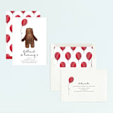 "Bear" - Children's Birthday Party Invitations in Red Candy by Remioni - Assembled
