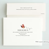"birthday butterfly" - Children's Birthday Party Invitations in Coral by Rebecca Durflinger - FREE Recipient Addressing