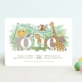 "Jungle One" - Children's Birthday Party Invitations in Jungle by Jennifer Wick - Front