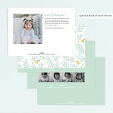 "Jungle One" - Children's Birthday Party Invitations in Jungle by Jennifer Wick - Back of Card Options
