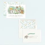 "Jungle One" - Children's Birthday Party Invitations in Jungle by Jennifer Wick - Assembled