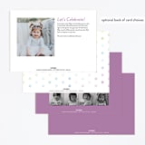 "Balloon Arch" - Children's Birthday Party Invitations in Rainbow by Robert and Stella - Back of Card Options