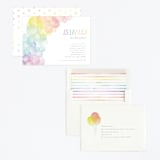 "Balloon Arch" - Children's Birthday Party Invitations in Rainbow by Robert and Stella - Assembled