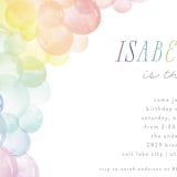 "Balloon Arch" - Children's Birthday Party Invitations in Rainbow by Robert and Stella - Detail