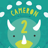 "Tri Birthday" - Children's Birthday Party Invitations in Teal by Itsy Belle Studio - Detail