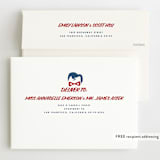 "Up Up And Away - Superman" - Children's Birthday Party Invitations in Navy by Kate Hofstad - FREE Recipient Addressing