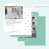 "Pinata" - Children's Birthday Party Invitations in Seafoam by Keen Peachy - Back of Card Options