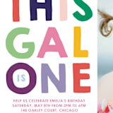 "This Gal" - Children's Birthday Party Invitations in Fuchsia by Baumbirdy - Detail