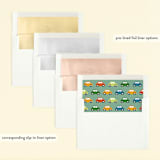 "Little Racer" - Children's Birthday Party Invitations in Grass by Jennifer Lew - Envelope Liner Options