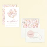 "floral balloon" - Children's Birthday Party Invitations in Bubblegum by Phrosné Barwood - Assembled