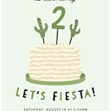 "Let's Fiesta" - Children's Birthday Party Invitations in Sage by Jen Banks - Detail