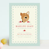 "Fancy Fawn" - Children's Birthday Party Invitations in Strawberry by Melissa Egan of Pistols - Front