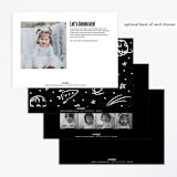 "Cosmic Doodles" - Children's Birthday Party Invitations in Ivory by Lehan Veenker - Back of Card Options
