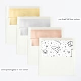 "Cosmic Doodles" - Children's Birthday Party Invitations in Ivory by Lehan Veenker - Envelope Liner Options